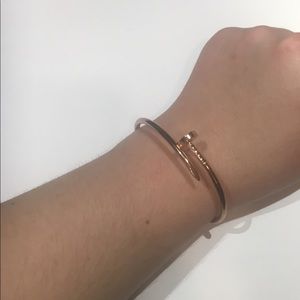 Rose Gold Nail Bracelet/Bangle
